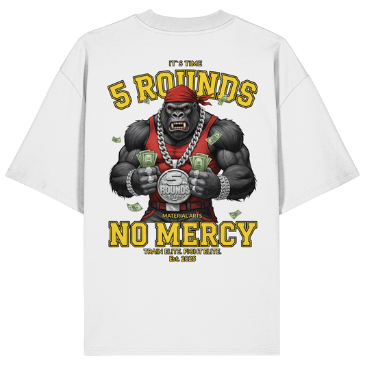 5 ROUNDS Vorne DTF hinten DTF Print 5 Rounds Fighter gorilla , macht chas money im Material Arts Kämpfen. - Organic Oversize Shirt