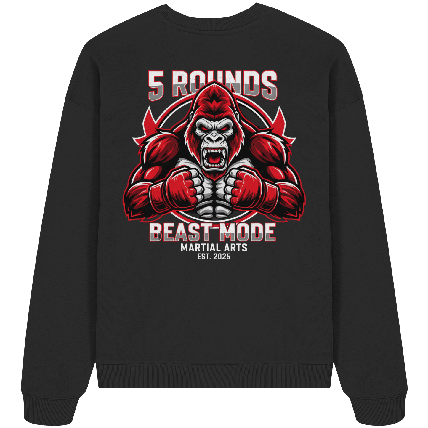 5 ROUNDS BEAST MODE Gorilla - Organic Oversize Sweatshirt