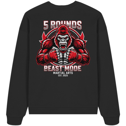 5 ROUNDS BEAST MODE Gorilla - Organic Oversize Sweatshirt