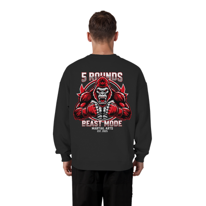 5 ROUNDS BEAST MODE Gorilla - Organic Oversize Sweatshirt