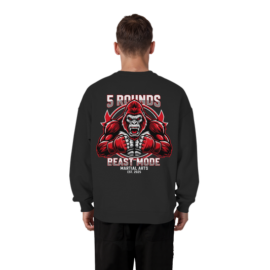 5 ROUNDS BEAST MODE Gorilla - Organic Oversize Sweatshirt
