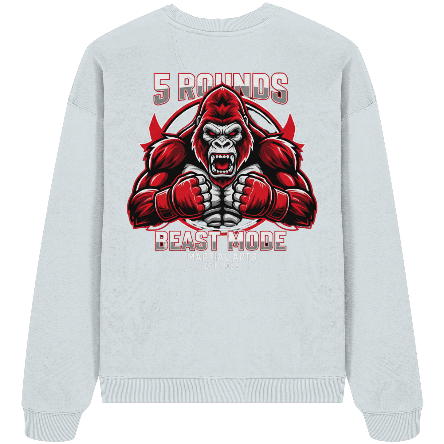 5 ROUNDS BEAST MODE Gorilla - Organic Oversize Sweatshirt