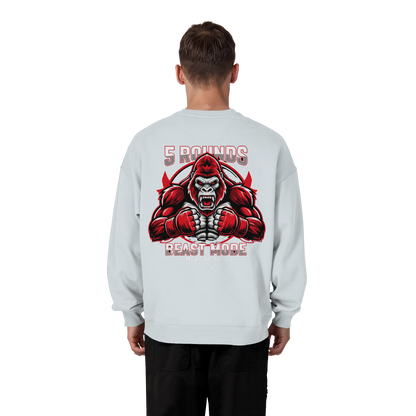 5 ROUNDS BEAST MODE Gorilla - Organic Oversize Sweatshirt