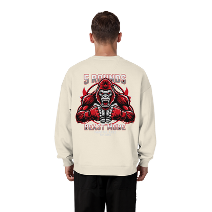 5 ROUNDS BEAST MODE Gorilla - Organic Oversize Sweatshirt