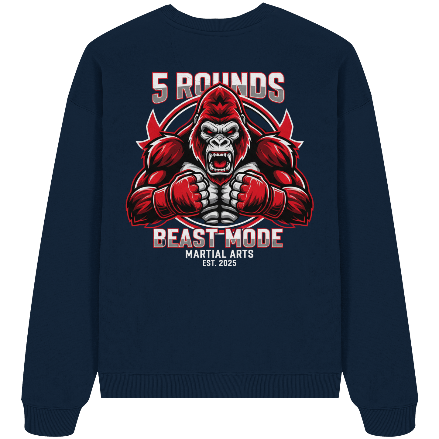 5 ROUNDS BEAST MODE Gorilla - Organic Oversize Sweatshirt