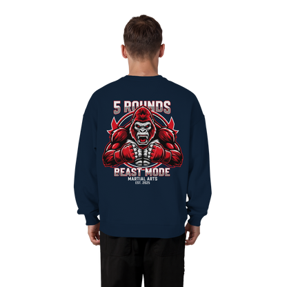 5 ROUNDS BEAST MODE Gorilla - Organic Oversize Sweatshirt