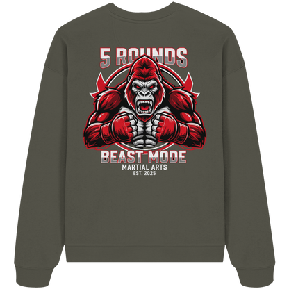 5 ROUNDS BEAST MODE Gorilla - Organic Oversize Sweatshirt