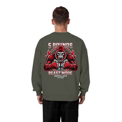 5 ROUNDS BEAST MODE Gorilla - Organic Oversize Sweatshirt