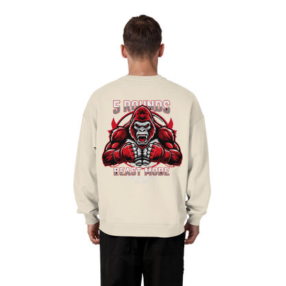 5 ROUNDS BEAST MODE Gorilla - Organic Oversize Sweatshirt