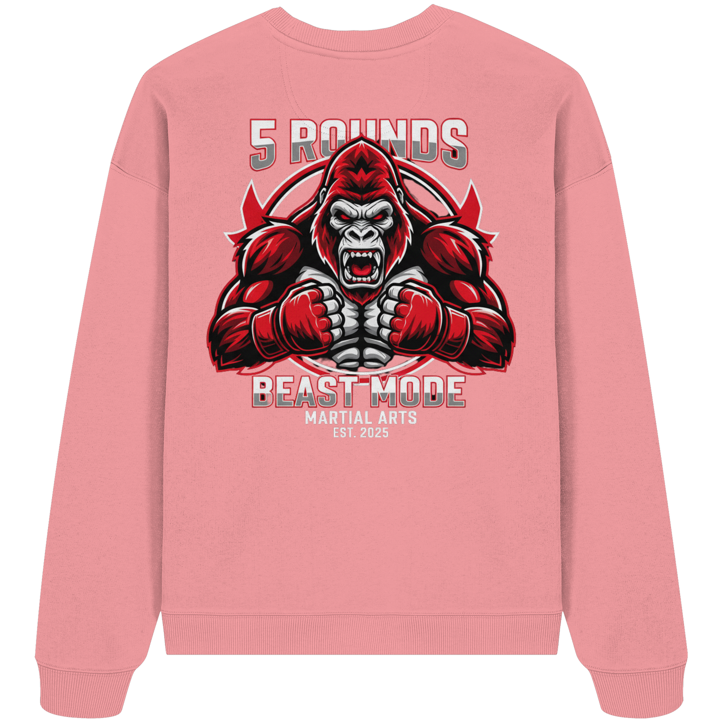 5 ROUNDS BEAST MODE Gorilla - Organic Oversize Sweatshirt