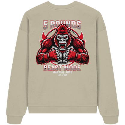 5 ROUNDS BEAST MODE Gorilla - Organic Oversize Sweatshirt