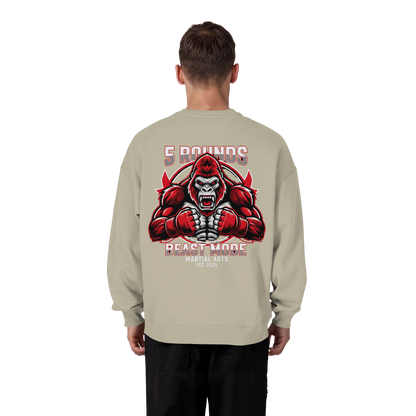 5 ROUNDS BEAST MODE Gorilla - Organic Oversize Sweatshirt