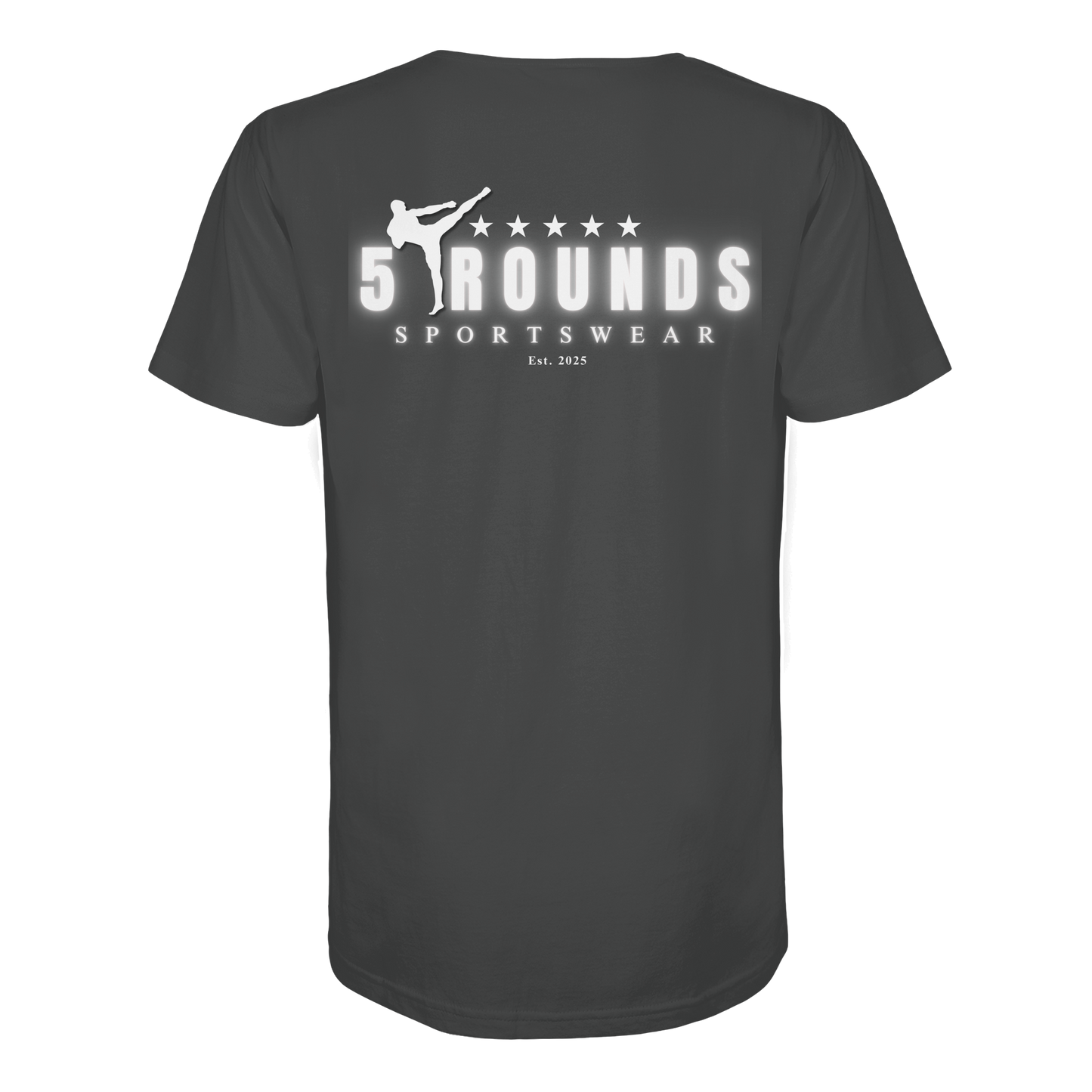 5 ROUNDS Logo Weis  - Organic Shirt