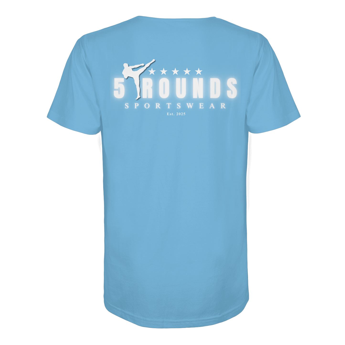 5 ROUNDS Logo Weis  - Organic Shirt