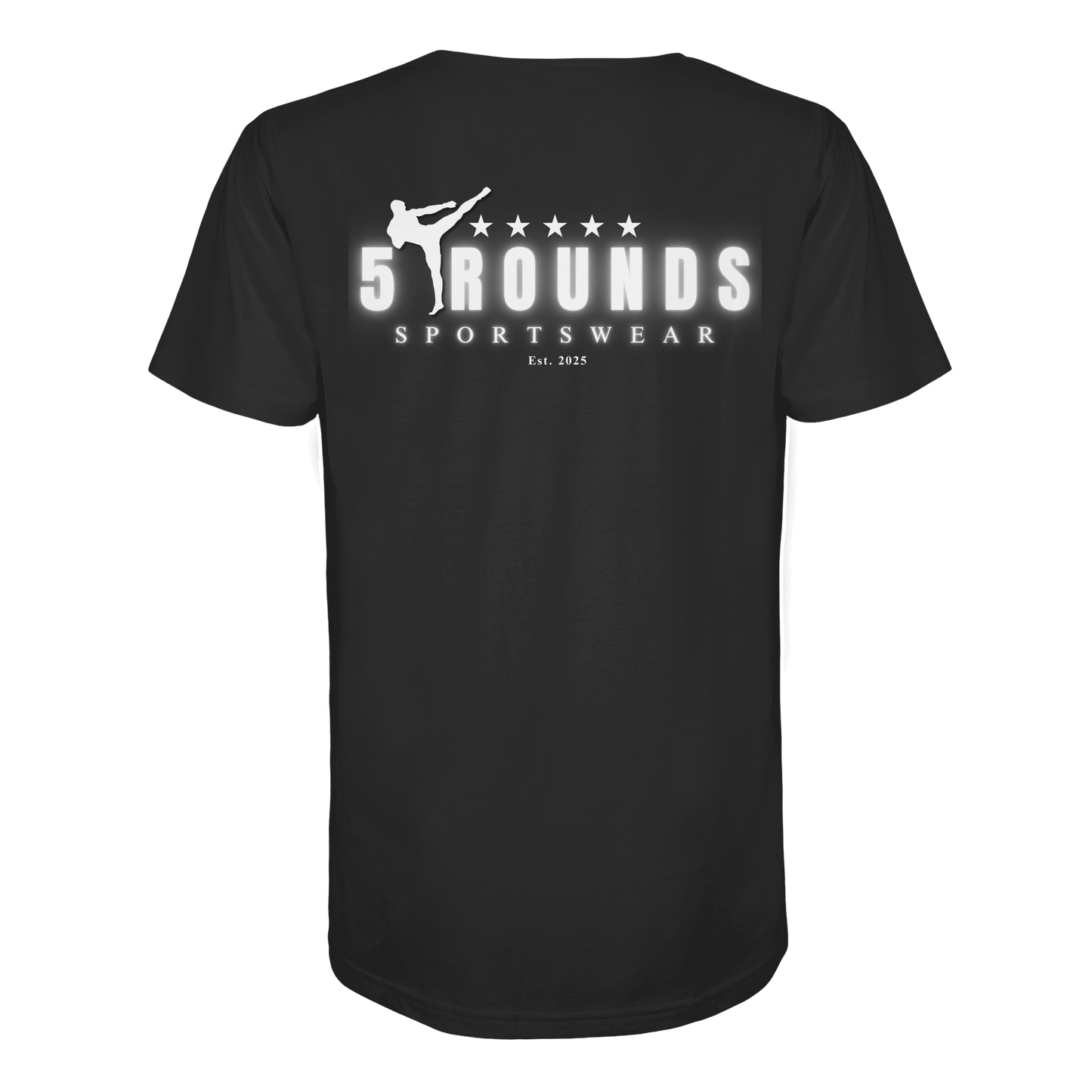 5 ROUNDS Logo Weis  - Organic Shirt