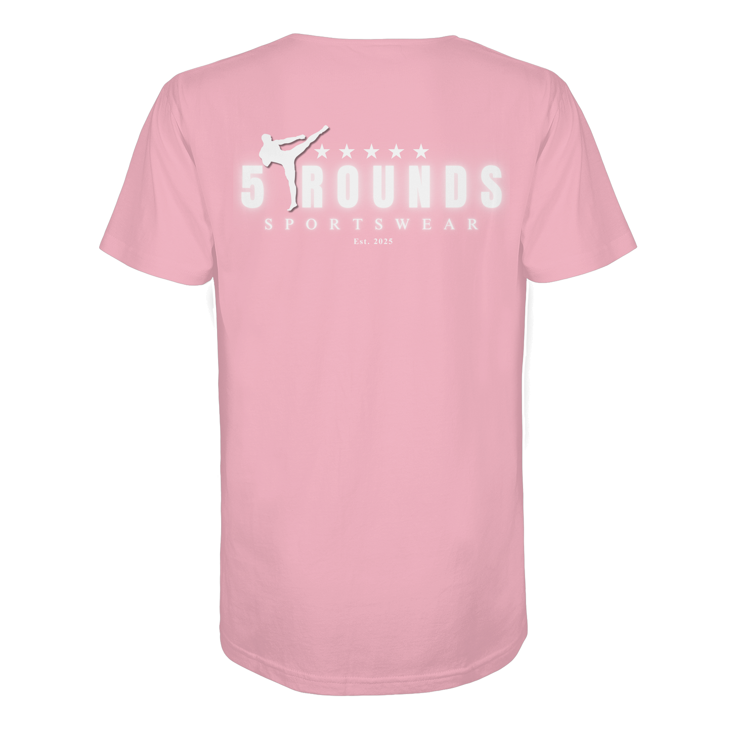 5 ROUNDS Logo Weis  - Organic Shirt