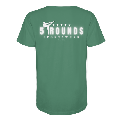 5 ROUNDS Logo Weis  - Organic Shirt