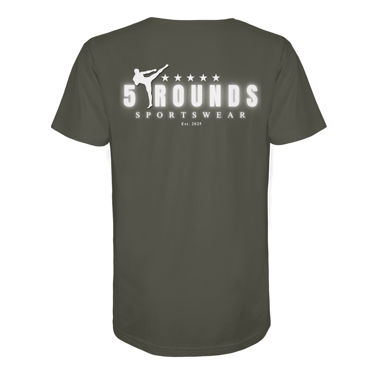 5 ROUNDS Logo Weis  - Organic Shirt