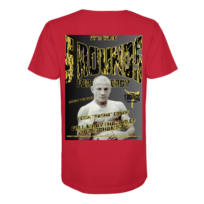 5 ROUNDS Bio T-Shirt Rot – Tekin Pasha Ergun Motiv | MMA Boxing Kampfsport Shirt