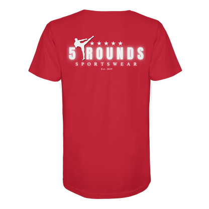 5 ROUNDS Logo Weis  - Organic Shirt