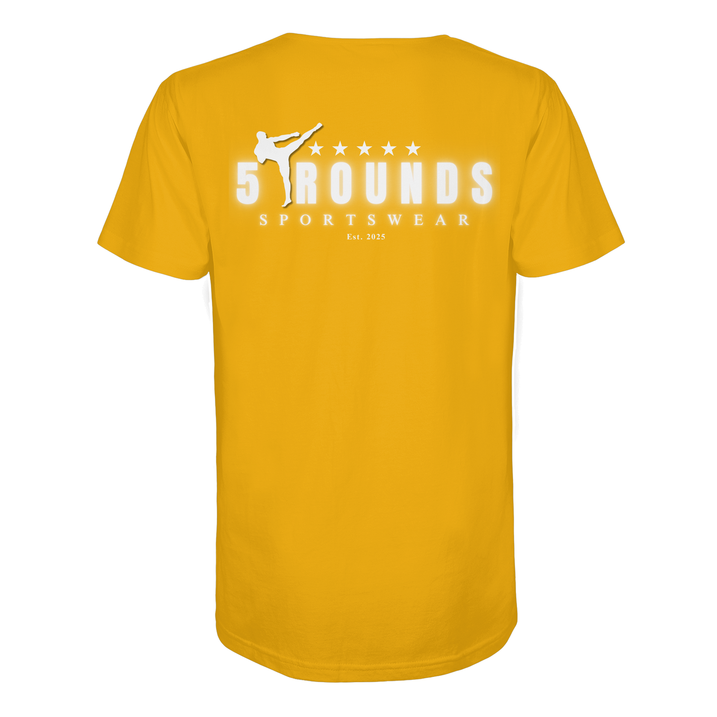 5 ROUNDS Logo Weis  - Organic Shirt