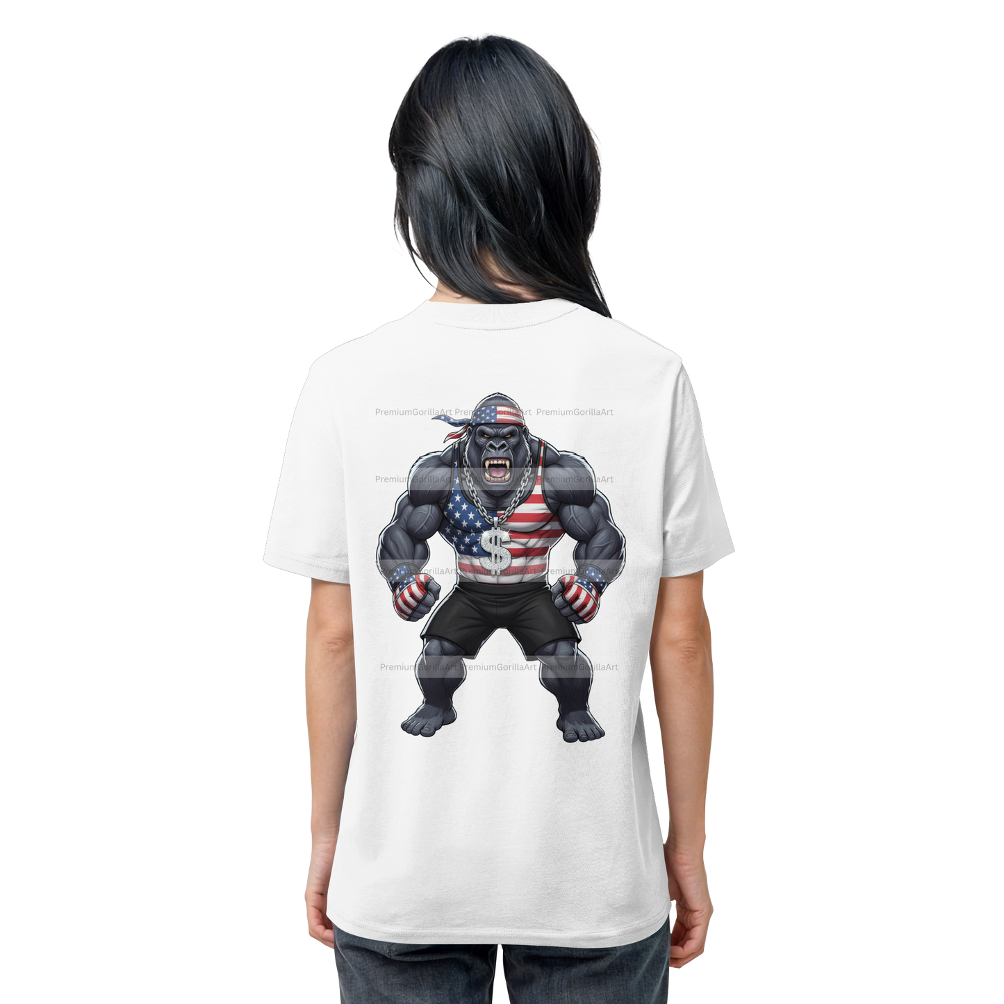 USA MMA Gorilla Fighter - Digital Art Bundle (4 PNG Files)