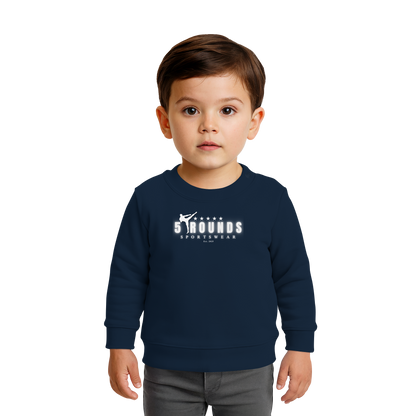 5 ROUNDS Logo Weis  - Baby Organic Sweatshirt