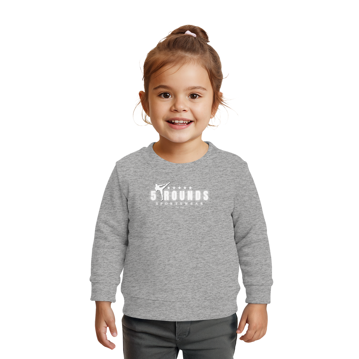 5 ROUNDS Logo Weis  - Baby Organic Sweatshirt