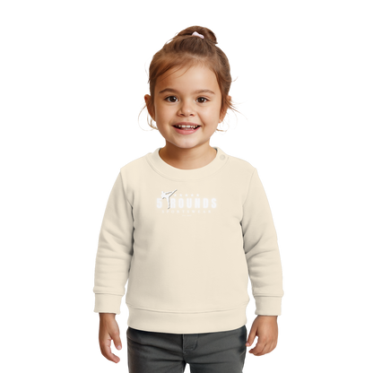 5 ROUNDS Logo Weis  - Baby Organic Sweatshirt