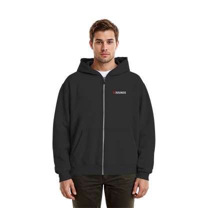 5 ROUNDS BEAST MODE Gorilla Motive Rot Weis Schwarz Farben Stick und DTF - Fluffy Boxcut Zipper