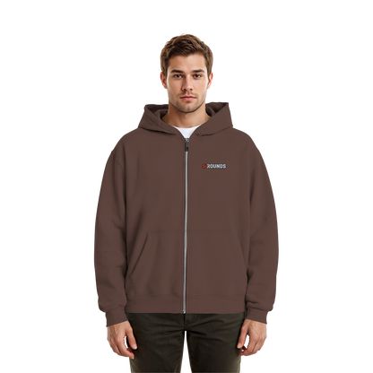 5 ROUNDS BEAST MODE Gorilla Motive Rot Weis Schwarz Farben Stick und DTF - Fluffy Boxcut Zipper