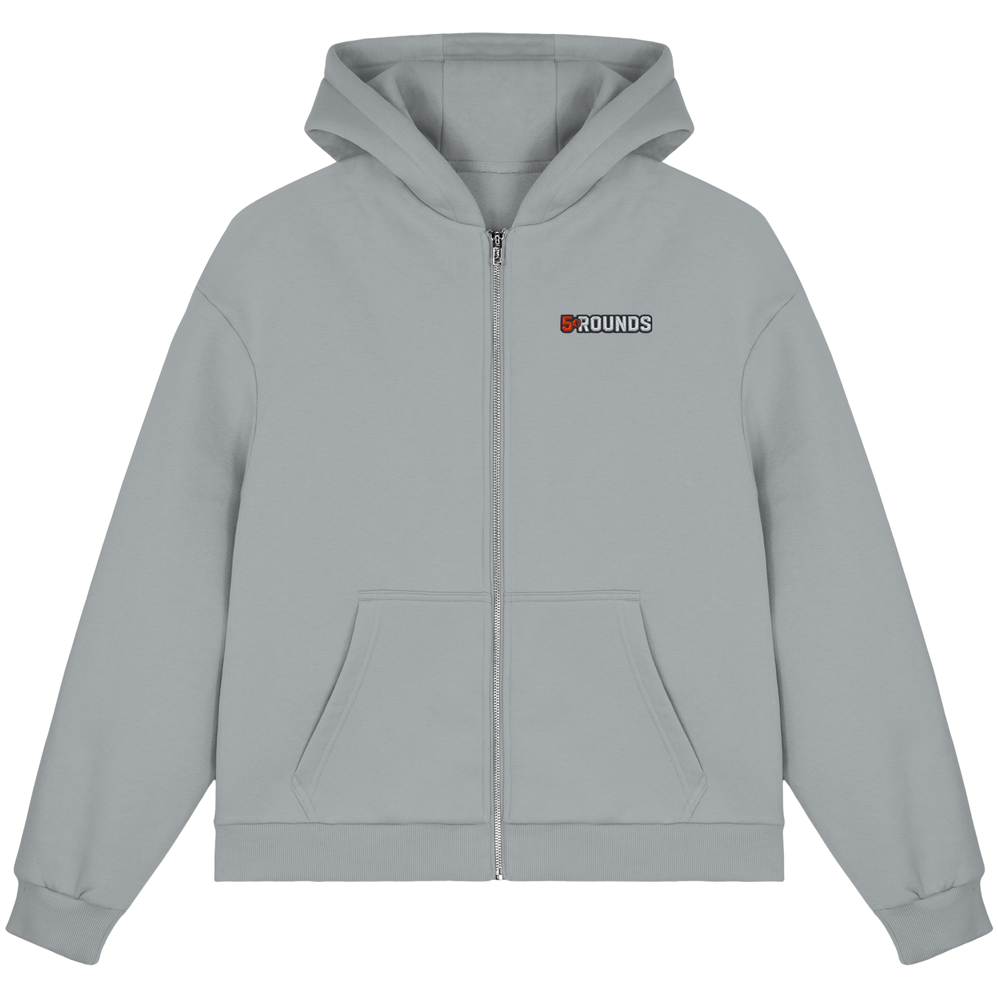 5 ROUNDS BEAST MODE Gorilla Motive Rot Weis Schwarz Farben Stick und DTF - Fluffy Boxcut Zipper