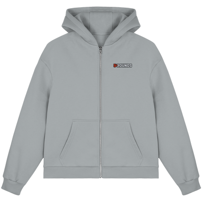 5 ROUNDS BEAST MODE Gorilla Motive Rot Weis Schwarz Farben Stick und DTF - Fluffy Boxcut Zipper