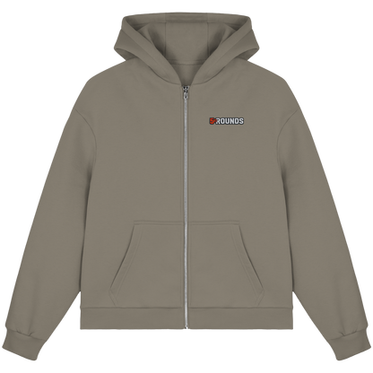 5 ROUNDS BEAST MODE Gorilla Motive Rot Weis Schwarz Farben Stick und DTF - Fluffy Boxcut Zipper