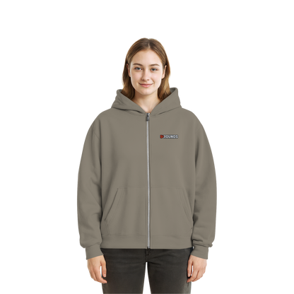 5 ROUNDS BEAST MODE Gorilla Motive Rot Weis Schwarz Farben Stick und DTF - Fluffy Boxcut Zipper