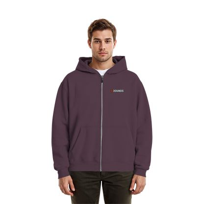 5 ROUNDS BEAST MODE Gorilla Motive Rot Weis Schwarz Farben Stick und DTF - Fluffy Boxcut Zipper