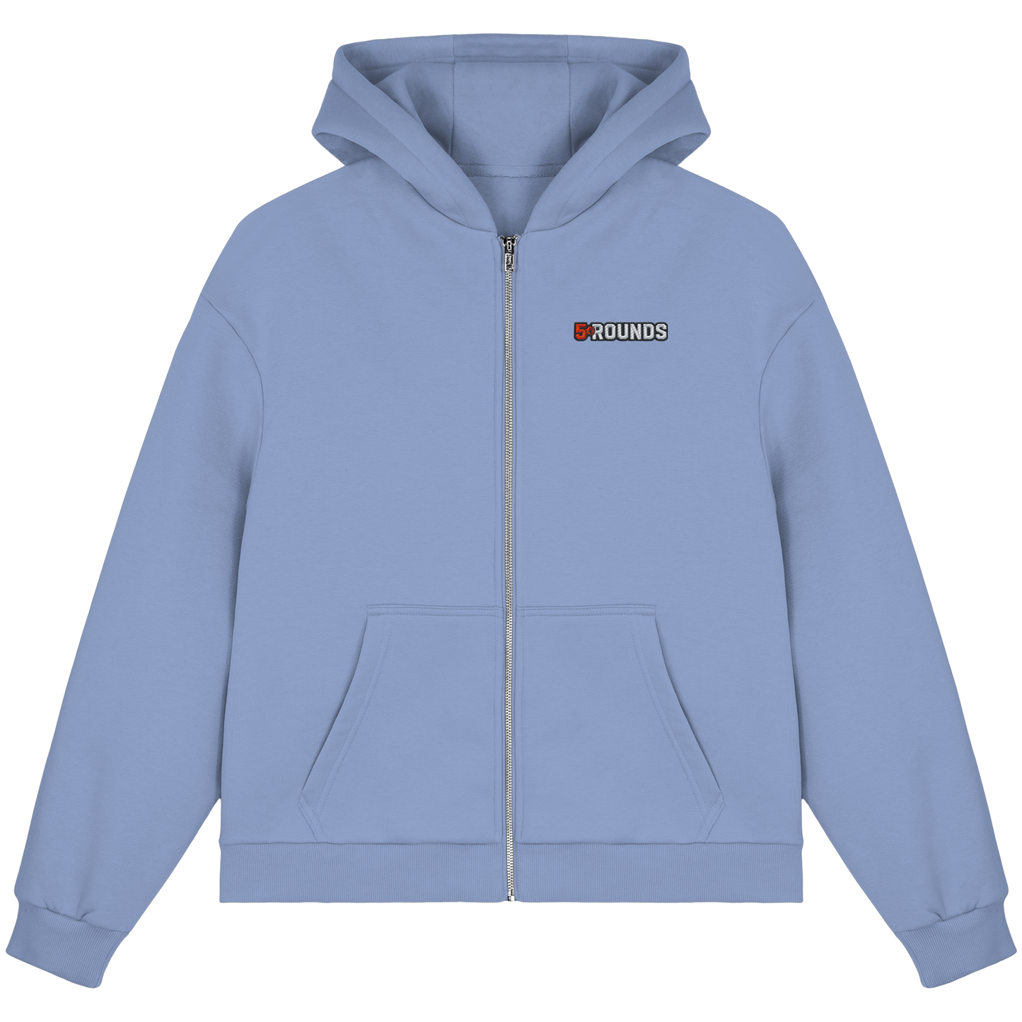 5 ROUNDS BEAST MODE Gorilla Motive Rot Weis Schwarz Farben Stick und DTF - Fluffy Boxcut Zipper