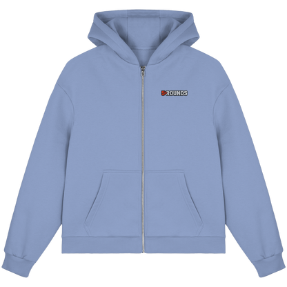 5 ROUNDS BEAST MODE Gorilla Motive Rot Weis Schwarz Farben Stick und DTF - Fluffy Boxcut Zipper