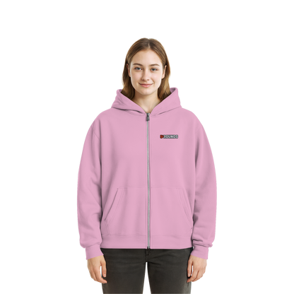 5 ROUNDS BEAST MODE Gorilla Motive Rot Weis Schwarz Farben Stick und DTF - Fluffy Boxcut Zipper