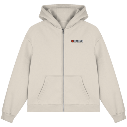 5 ROUNDS BEAST MODE Gorilla Motive Rot Weis Schwarz Farben Stick und DTF - Fluffy Boxcut Zipper