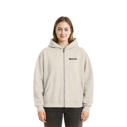 5 ROUNDS BEAST MODE Gorilla Motive Rot Weis Schwarz Farben Stick und DTF - Fluffy Boxcut Zipper