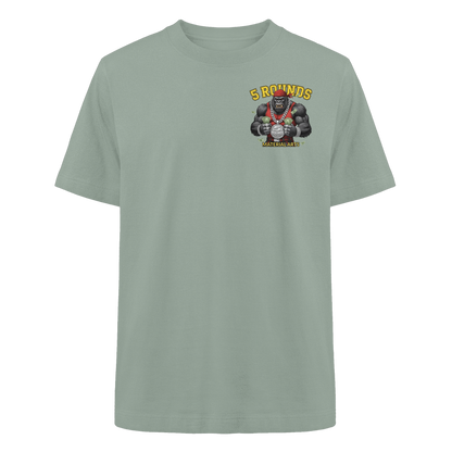 5 ROUNDS Vorne DTF hinten DTF Print 5 Rounds Fighter gorilla , macht chas money im Material Arts Kämpfen. - Heavy Oversized Organic Shirt