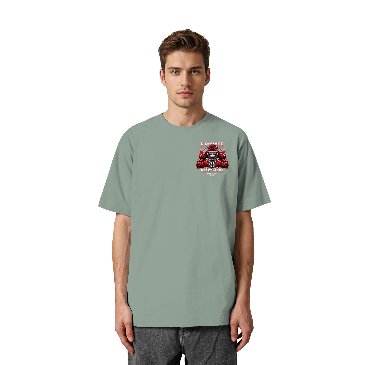 5 ROUNDS BEAST MODE Gorilla Heavy Oversized Organic Shirt