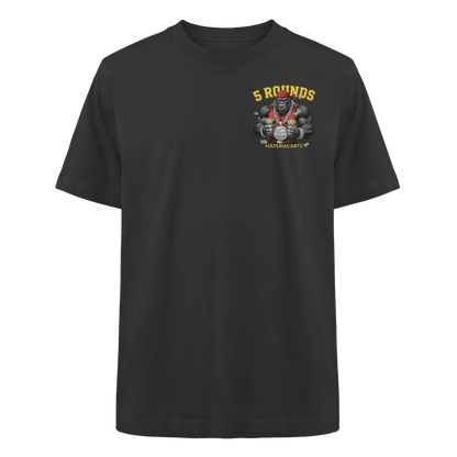 5 ROUNDS Vorne DTF hinten DTF Print 5 Rounds Fighter gorilla , macht chas money im Material Arts Kämpfen. - Heavy Oversized Organic Shirt
