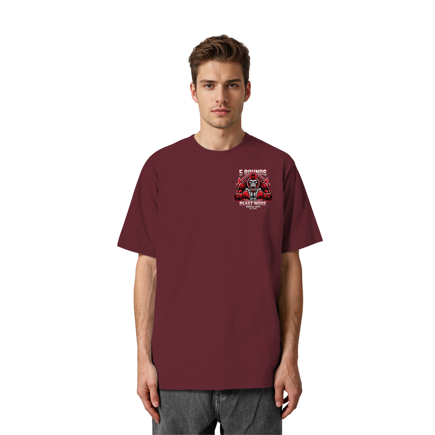 5 ROUNDS BEAST MODE Gorilla Heavy Oversized Organic Shirt