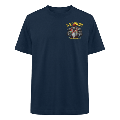 5 ROUNDS Vorne DTF hinten DTF Print 5 Rounds Fighter gorilla , macht chas money im Material Arts Kämpfen. - Heavy Oversized Organic Shirt