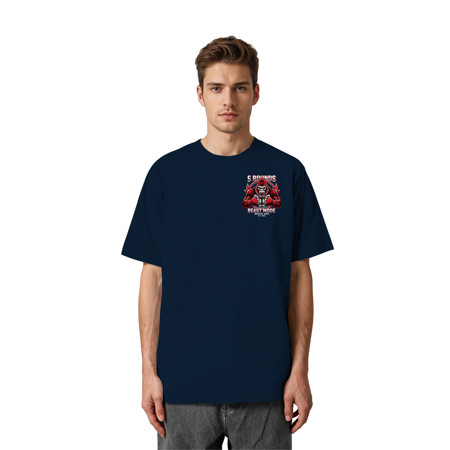 5 ROUNDS BEAST MODE Gorilla Heavy Oversized Organic Shirt