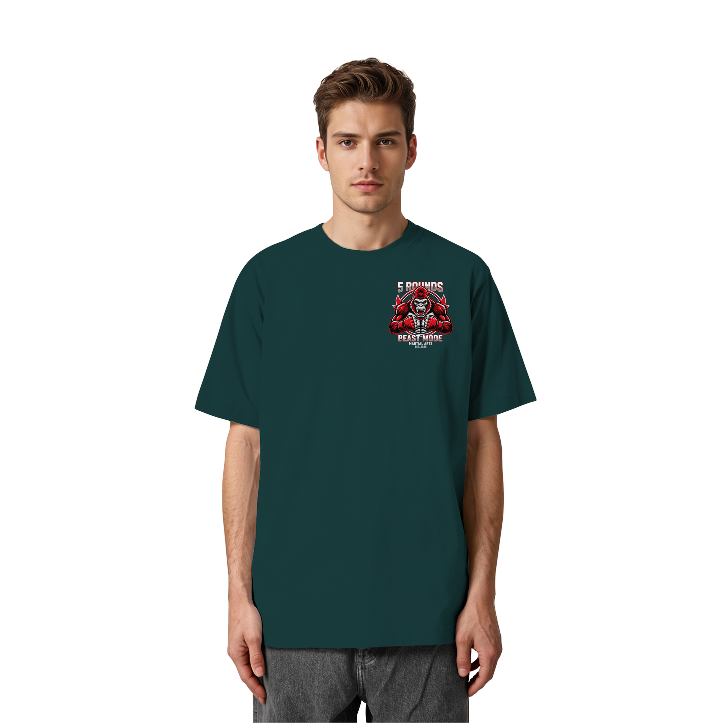 5 ROUNDS BEAST MODE Gorilla Heavy Oversized Organic Shirt