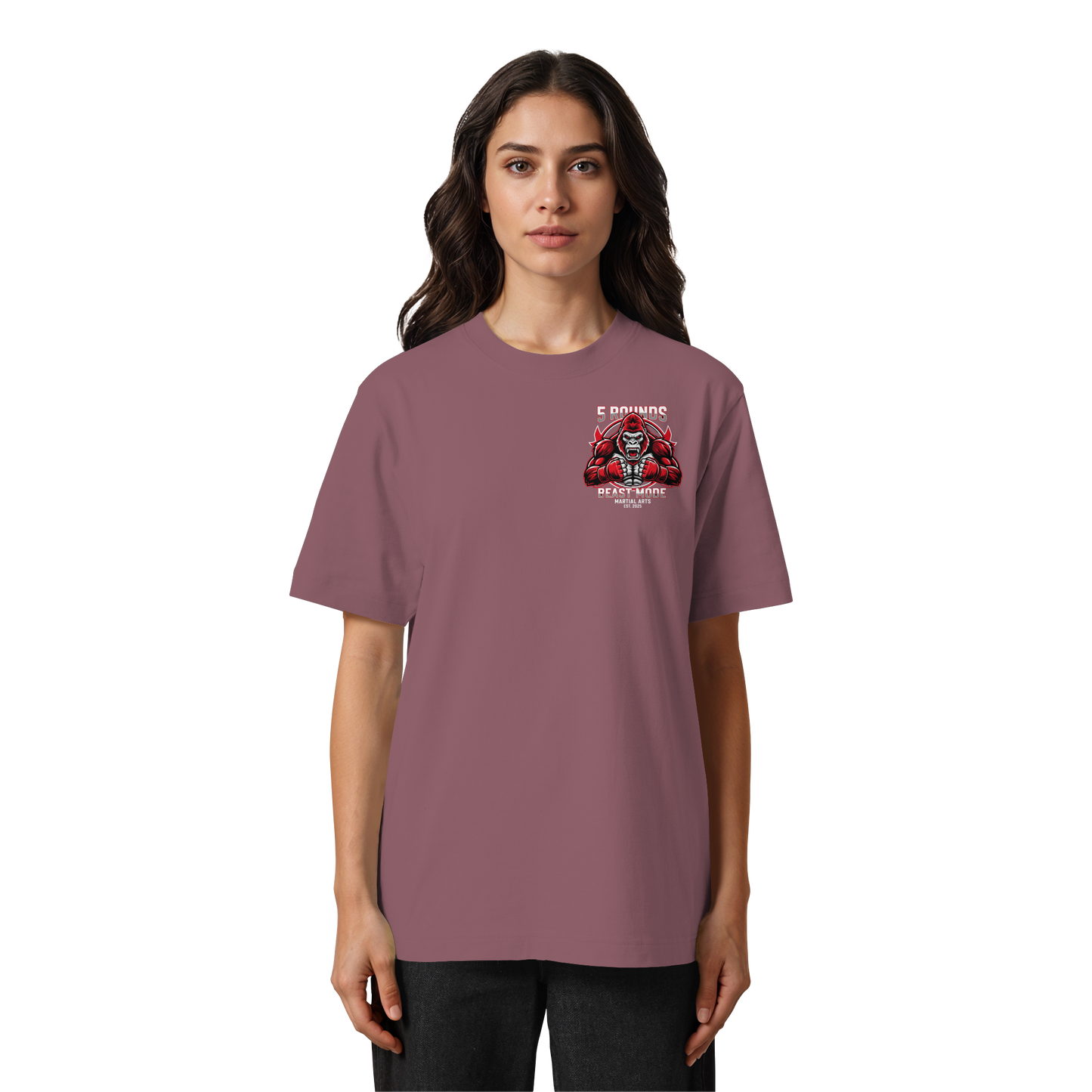 5 ROUNDS BEAST MODE Gorilla Heavy Oversized Organic Shirt