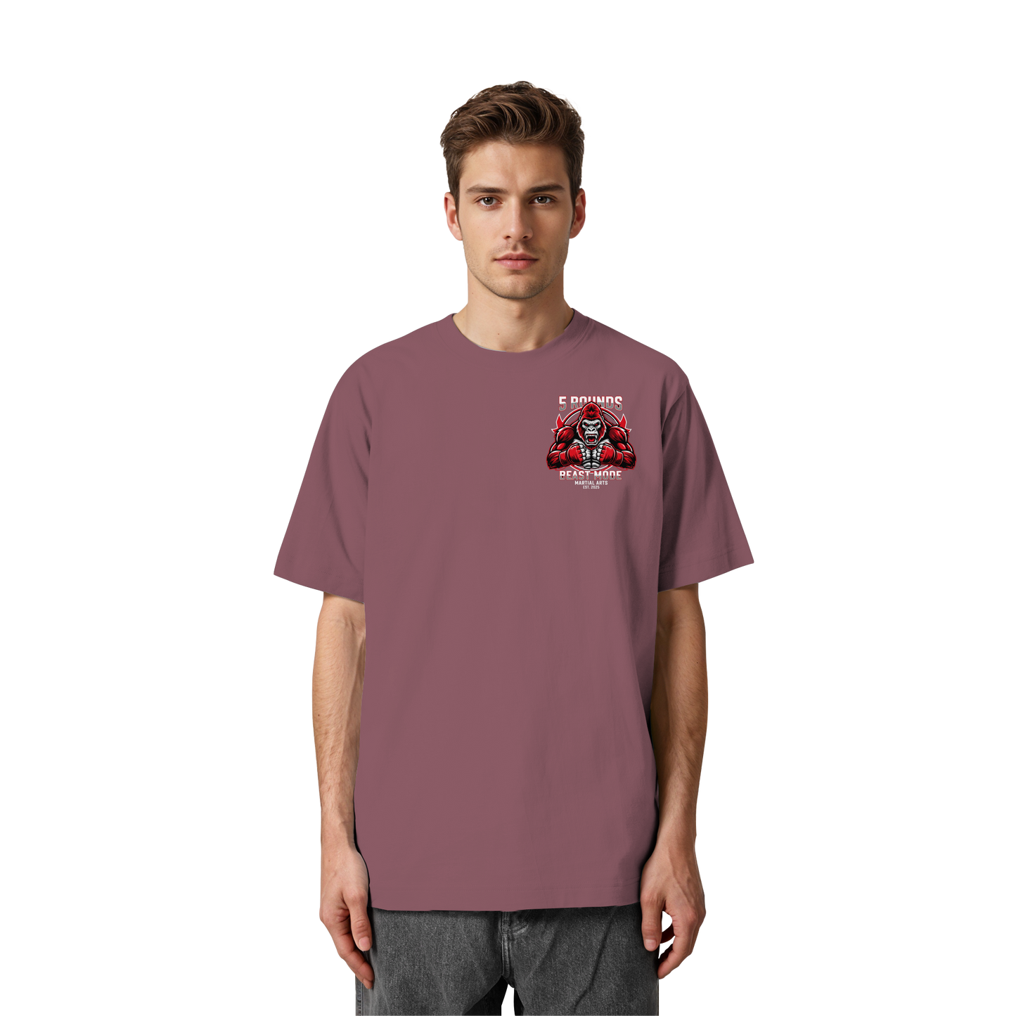 5 ROUNDS BEAST MODE Gorilla Heavy Oversized Organic Shirt